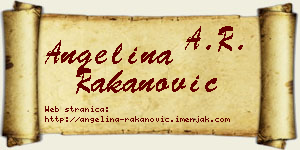 Angelina Rakanović vizit kartica